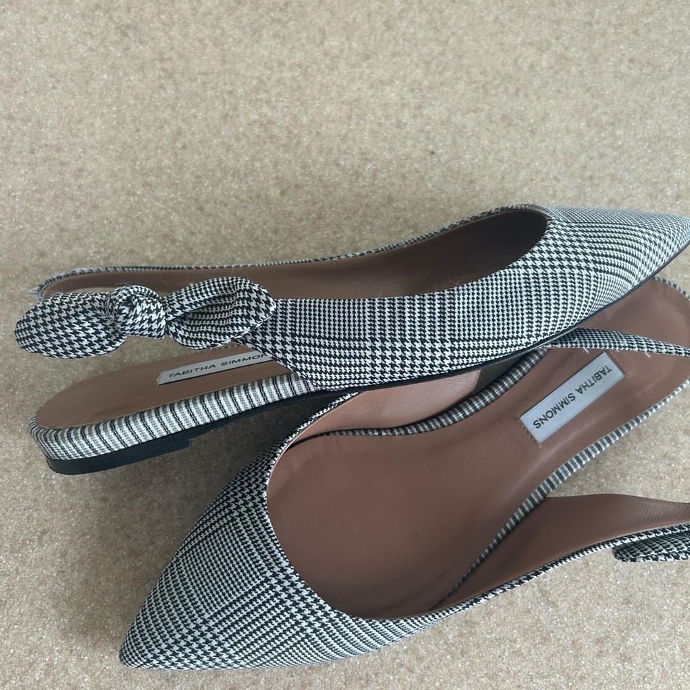 Tabitha Simmons Houndstooth Slingback Ballet Plai… - image 7